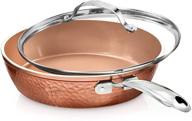 🍳 gotham steel hammered copper collection – 10” nonstick fry pan with lid: premium cookware with even heating & durability logo