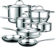 🍳 cooks standard silver 12-piece multi-ply clad stainless steel cookware set logo
