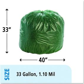 img 2 attached to 🛍️ Stout by Envision 33 Gallon Controlled Life Cycle Trash Bags - Heavy Duty Eco Friendly Degradable Recycling Garbage Can Liners - 40 Bags - 1.1 mil Quality