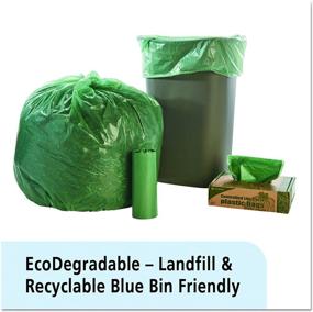 img 3 attached to 🛍️ Stout by Envision 33 Gallon Controlled Life Cycle Trash Bags - Heavy Duty Eco Friendly Degradable Recycling Garbage Can Liners - 40 Bags - 1.1 mil Quality