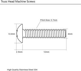 img 3 attached to Truss Machine Screws Stainless Phillips: Reliable Fasteners for a Wide Range of Applications