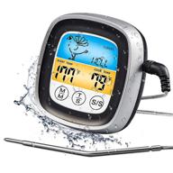 🌡️ boxce instant read digital meat thermometer: fast & precise with backlight, magnet & calibration - perfect for deep fry, bbq, grill, & baby food (black) logo