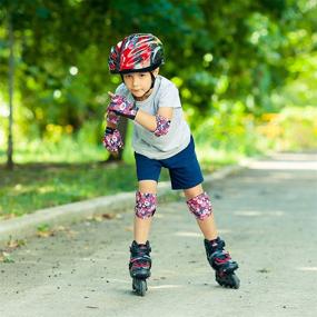 img 2 attached to 🛴 Minimoto Soft Knee Pads for Kids, Youth Knee & Elbow Pads with Gloves Set, Toddler Sports Protective Gear with Mesh Bag, Bike, Roller-Skating & Skateboard Protection