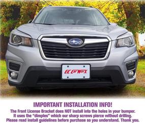 img 4 attached to 🚗 C&C CarWorx Front License Plate Bracket Mount for 2019-2021 Subaru Forester