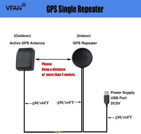 img 1 attached to 📶 Усилитель сигнала GPS VFAN - Антенна с высоким коэффициентом усиления 30 дБ для повышения силы сигнала в автомобилях, грузовиках и в помещении, магнитное основание с водонепроницаемым дизайном