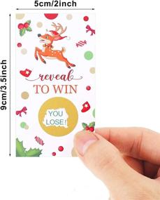 img 3 attached to 🦌 40 Pieces Christmas Reindeer Scratch Off Cards: Festive Raffle Tickets for Holiday Events, Groups, and Christmas Party Game: Perfect Christmas Scratch Off Paper Crafts for Kids and Adults