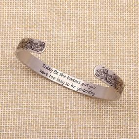 img 2 attached to 🌟 Inspiring Bracelets for Women and Teen Girls - Friendship Gifts, Best Friends Bracelets with Mantra Engraved, Perfect Birthday Gifts for Women