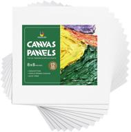 🎨 mancola artist painting canvas panels - 8x8 inch / 12 pack - triple primed cotton canvas panels for oil & acrylic painting ma-18812+ logo