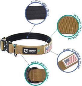 img 2 attached to 🐾 Tactical Dog Collar with American Flag Design - Heavy Duty, Durable, Adjustable, Quick Release, Metal Buckle, K9 Military Style - TSPRO