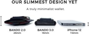 img 1 attached to 👝 Dash Bando Slim Utility Wallet - Stylish Front Pocket RFID Blocking Leather Wallet for Men and Women (Shadow Black Bando 3.0)