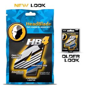 img 3 attached to 🪒 Upgrade Your Shaving Game with HeadBlade Men's HB4 Refill Shaving Razor Blades (4 Blades)