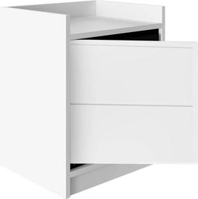 img 2 attached to 🛏️ Stylish and Functional Boyd Sleep Adagio Nightstand in White - A Perfect Addition to Your Bedroom Décor