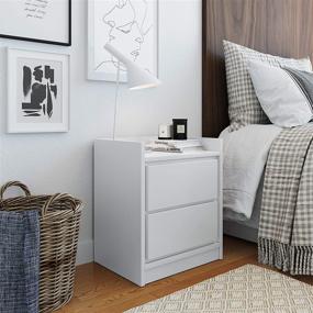 img 4 attached to 🛏️ Stylish and Functional Boyd Sleep Adagio Nightstand in White - A Perfect Addition to Your Bedroom Décor