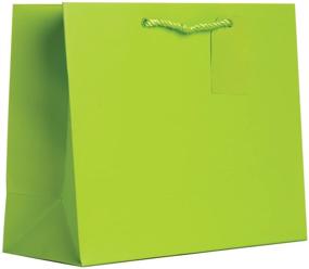 img 1 attached to 🛍️ Jillson Roberts 6-Count Large Lime Matte Gift Bags: 12.5" x 10" x 5", 12 Solid Colors