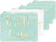 bride tribe makeup bags bachelorette logo