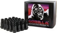 🦍 гаечный набор gorilla automotive 44028bk-20: премиум черные гайки из алюминия с открытым концом для гоночных автомобилей (20 шт.) - размер резьбы 12 мм x 1.25 логотип