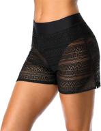 attraco womens waistband shorts swimsuit women's clothing for swimsuits & cover ups logo