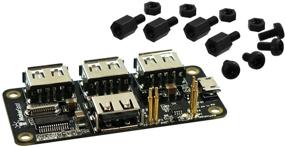 img 3 attached to Enhance Your Raspberry Pi Zero Experience with MakerSpot's 4-Port Stackable USB Hub HAT (Camera Connector, Bluetooth & WiFi Supported)