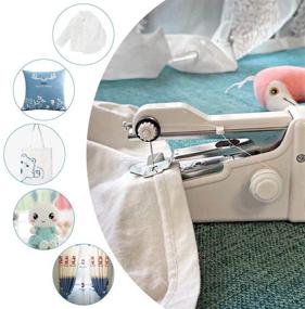 img 3 attached to Stywvoe Mini Sewing Machine - Portable, Professional Cordless Handheld Electric Tool for Quick Stitching - Ideal for Fabric, Clothing, Kids' Cloth - Home and Travel Use (White)