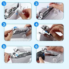 img 2 attached to Stywvoe Mini Sewing Machine - Portable, Professional Cordless Handheld Electric Tool for Quick Stitching - Ideal for Fabric, Clothing, Kids' Cloth - Home and Travel Use (White)