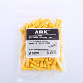 img 3 attached to 🔌 AIRIC Yellow Butt Connectors - 100Pcs 12-10AWG Fully Insulated PVC Wire Butt Splice Connectors, Crimping Terminals