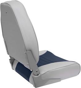 img 3 attached to 🎣 Wise 8WD588PLS-660 Mid-Back Fishing Boat Seat - Grey/Navy, with Logo - Comfortable and Durable - Standard Size