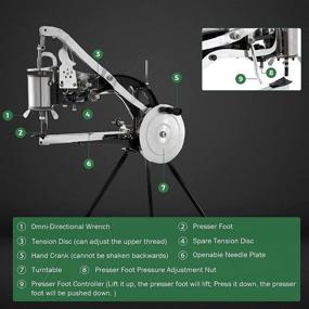 img 3 attached to 👞 BEAMNOVA Leather Cobbler Sewing Machine: Heavy Duty Industrial Hand Shoe Repair Equipment with Craft Tools