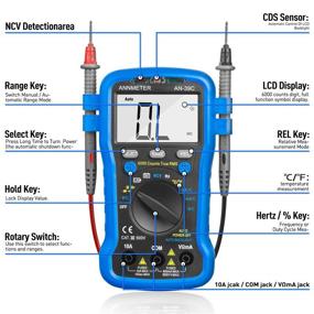 img 2 attached to 🔧 ANNMETER AN-39C: True RMS Auto-Ranging Multimeter - Accurate Voltmeter, Ohmmeter, Capacitance Meter & Temperature Reader