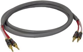 img 1 attached to 10 Foot Blue Jeans Cable Canare 4S11 Speaker Cable - Welded Locking Bananas, Grey Jacket, Single Cable for One Speaker - Conventional (Non-Bi-Wire) Terminations - Assembled in the USA