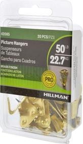 img 1 attached to 🔨 Hillman Hardware 42085 Classic Picture Hanger (50lb) 20 Pack, Gold - Set of 20 Pieces