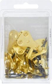 img 2 attached to 🔨 Hillman Hardware 42085 Classic Picture Hanger (50lb) 20 Pack, Gold - Set of 20 Pieces