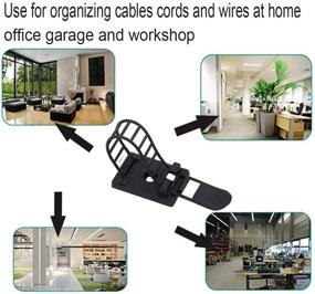 img 1 attached to 🔗 50-Pack Adjustable Self-Adhesive Nylon Cable Tie Mounts: Efficient Wire Management with Cable Straps and Optional Screw Cord Clamps