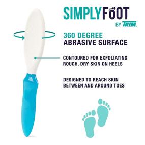 img 3 attached to 🦶 Simply Foot Exfoliating Stone Foot File: Achieve Smooth Feet with 360-Degree Abrasive Surface - No Crumbling, Effortless DIY Pedicures, Ideal for Men and Women, in White