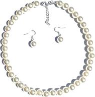 👑 stylish faux pearl necklace with earrings for girls by millennium design logo