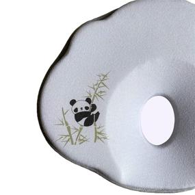 img 1 attached to 🐼 SECOND MUM Baby Pillow: Neck Support & Head Shaping for Newborns, Prevent Flat Head Syndrome | Skin-Friendly Fabric, Ergonomic Design (Panda, 0-6 Months)