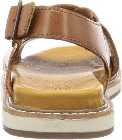 img 2 attached to 👡 Stylish Women's Flat Leather Sandal with Cross Strap Design