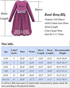 img 2 attached to Bonny Billy Girl's Satin Lace Casual Dress with Bow - Kids Clothes