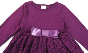 img 1 attached to Bonny Billy Girl's Satin Lace Casual Dress with Bow - Kids Clothes