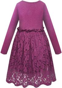 img 3 attached to Bonny Billy Girl's Satin Lace Casual Dress with Bow - Kids Clothes