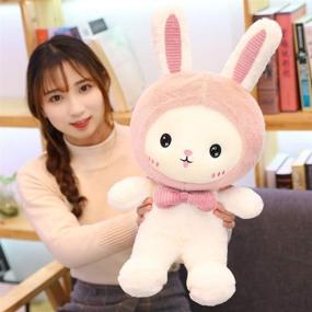 img 3 attached to 🐰 Pink Bunny Plush Stuffed Animal Pillow with Wings - Soft and Huggable Bunny Plush Toy Doll - Perfect Birthday, Valentine's, and Christmas Gift (25cm, Pink)