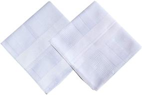 img 4 attached to 👔 Premium Large Hankies: White Cotton Handkerchiefs for Every Occasion