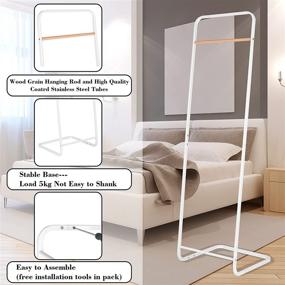 img 1 attached to 👚 Small Space Clothes Rack – Portable Stainless Steel Garment Rack for Hanging Clothes, White – WGWJM