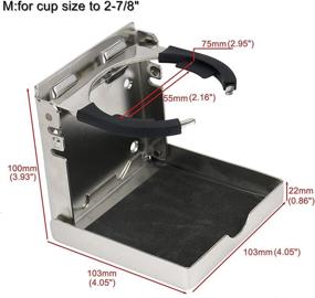 img 3 attached to 🚢 Amarine Made 2-Pack of Stainless Steel Folding Cup Holders - Adjustable Drink Holders for Marine Boats, Caravans, and Cars