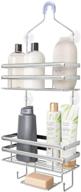 🦍 gorilla grip anti-swing oversized shower caddy – rust resistant organizer for showerhead – holds 11 lbs – strong suction cups – hooks – easy hanging bathtub shampoo and accessories caddies – 3 shelf – chrome logo