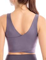 🏋️ sweelivin longline sports bras: seamless, padded strappy tank tops for women's yoga & workout logo