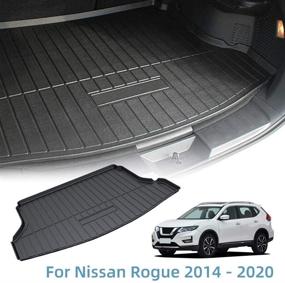 img 4 attached to 🚗 Waterproof Cargo Liner Floor Mat for Nissan Rogue 2014-2020 | Vesul Rear Trunk Cover | Mat Tray Odorless TPO Cargo Carpet