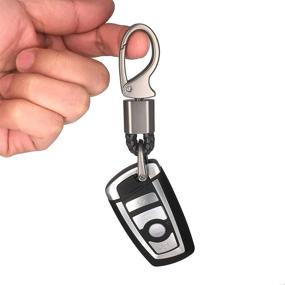 img 1 attached to 🔑 Stylish and Sturdy Car Key Fob Keychain Ring - Premium Metal Key Holder for Both Men and Women