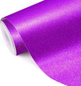 img 3 attached to TECKWRAP Shimmer Glitter Adhesive Craft Vinyl - Fuchsia, 1ft x 5ft