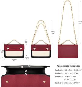 img 3 attached to Womens Crossbody Removable Shoulder Handbag Women's Handbags & Wallets