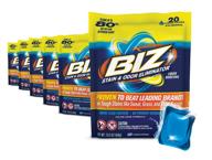 biz liquid laundry detergent boosters - 120-count, powerful stain & odor removal solution logo